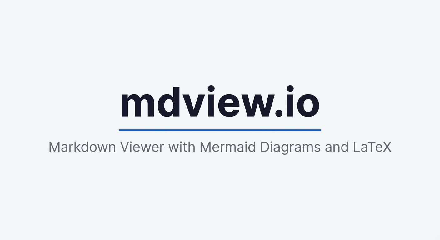 Screenshot of Markdown Viewer with Mermaid Diagrams and LaTeX